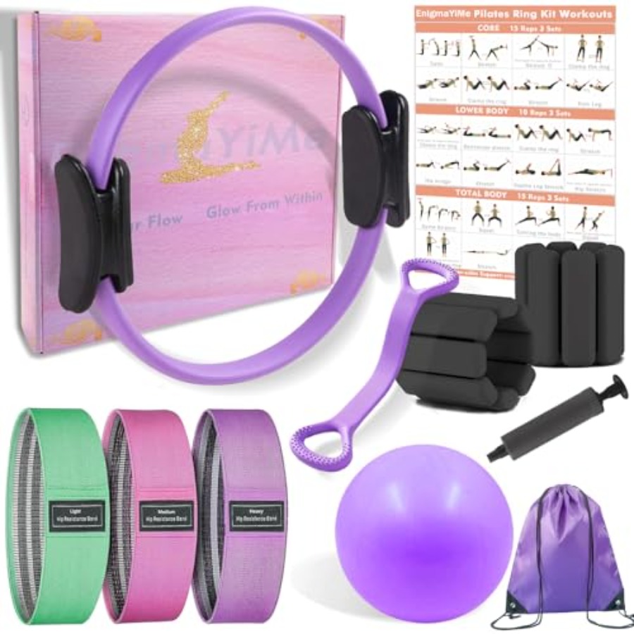 Ankle Weights - Pilates Ring Kit with Adjustable Ankle