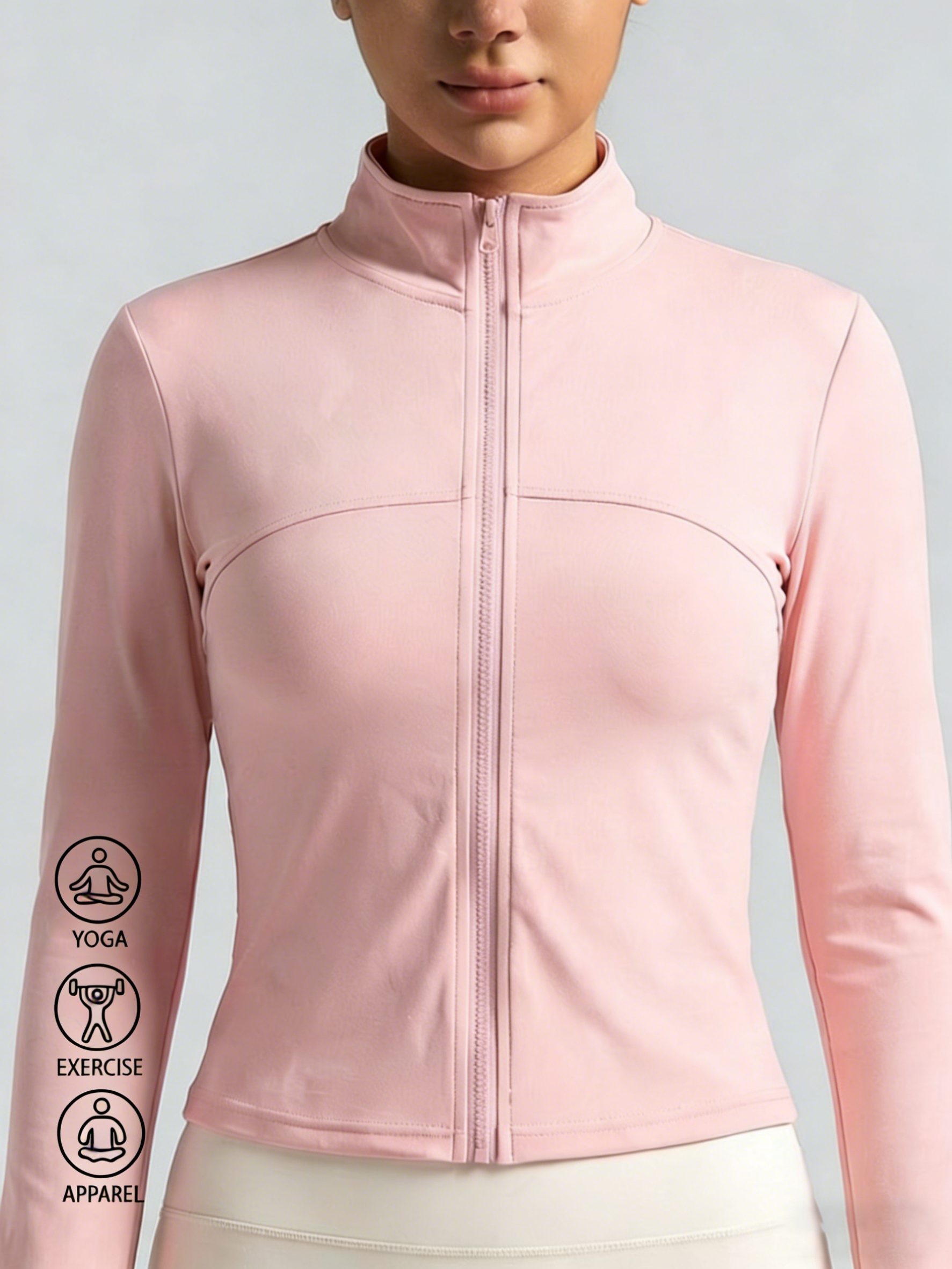 Yoga Fitness Wear - New Women Light pink Yoga Coat