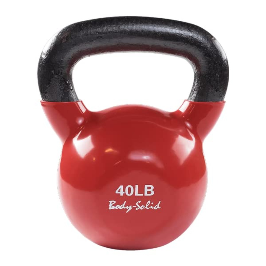 Kettlebell - Vinyl Coated Kettlebells with Kettle Grip