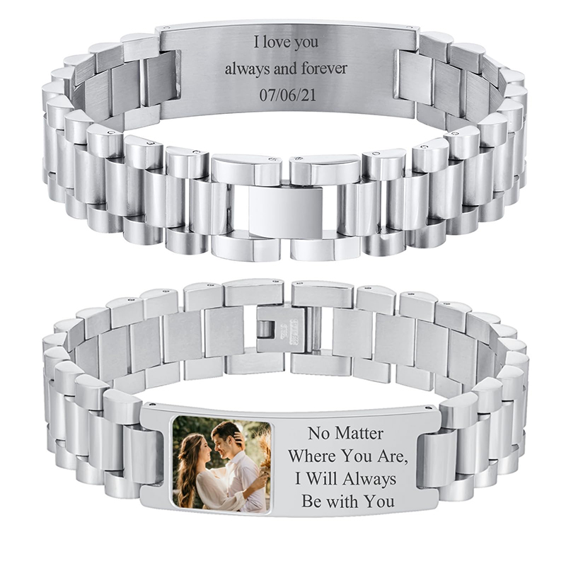 Custom Picture Text Bracelet W - đánh giá và giá Fitness Tracker Band