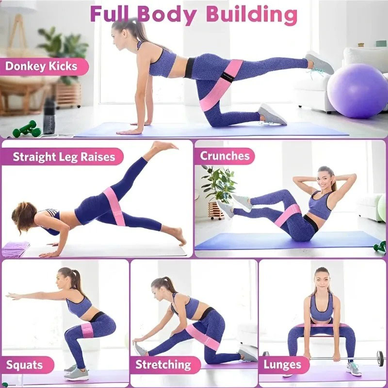 3Pcs Fabric Resistance Hip Boo - đánh giá và giá Yoga Fitness Trainer