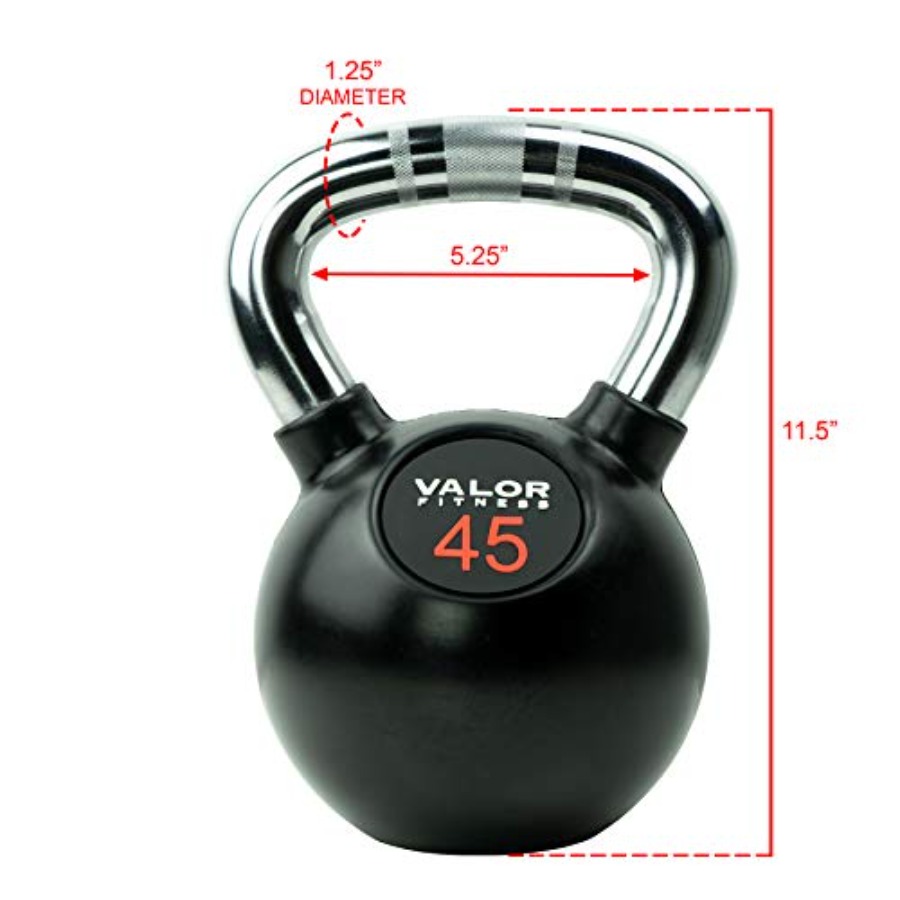 Chrome Handle Rubber Coated Ke - đánh giá và giá Kettlebell
