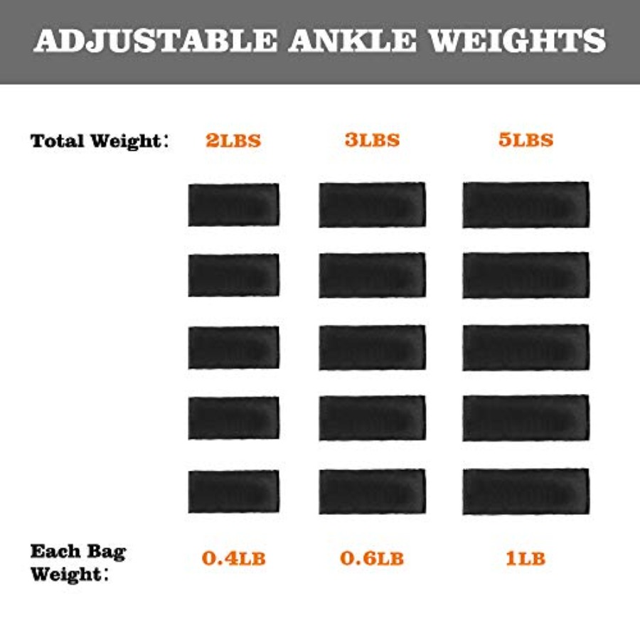 1 Pair 2 3 5 10 Lbs Adjustable - đánh giá và giá Ankle Weights