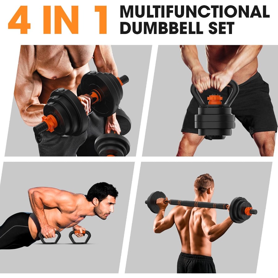 Adjustable Dumbbell Set 60LBS( - đánh giá và giá Kettlebell