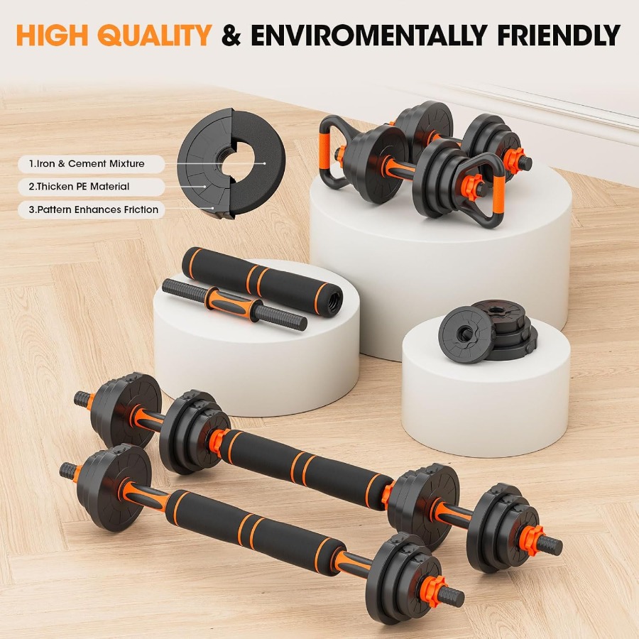 Adjustable Dumbbell Set 60LBS( - đánh giá và giá Kettlebell