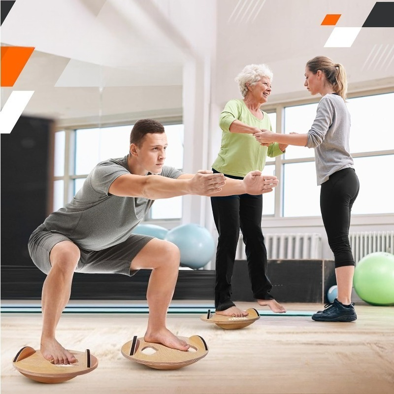 Wooden Fitness Balance Board A - đánh giá và giá Yoga Fitness Trainer