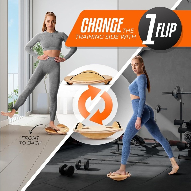 Wooden Fitness Balance Board A - đánh giá và giá Yoga Fitness Trainer