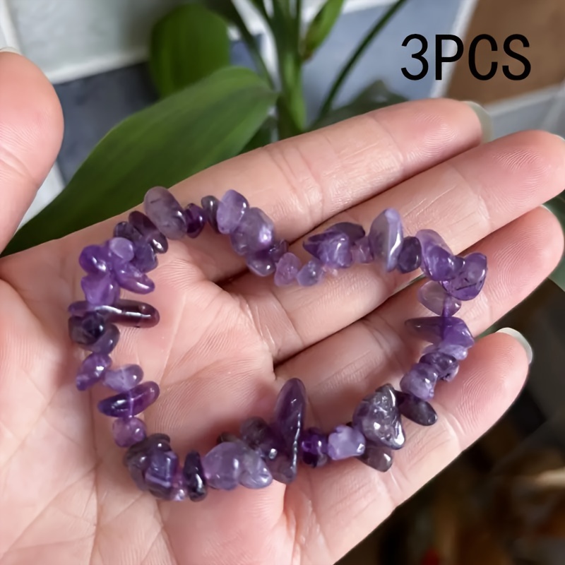 3 Pcs/Set Natural Stone Amethy - đánh giá và giá Yoga Fitness Gifts