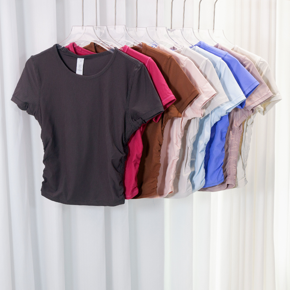 Waist-cinching Short Sleeve Sl - đánh giá và giá Yoga Fitness Wear