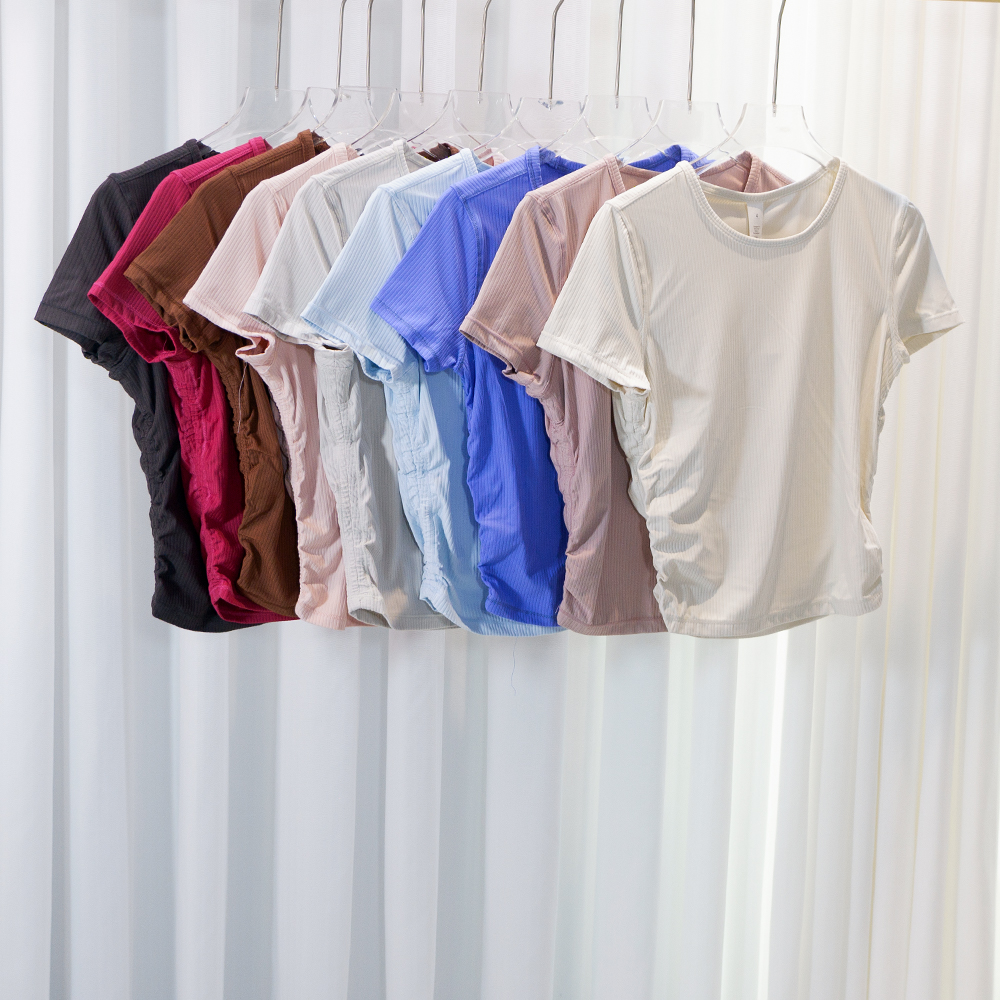 Waist-cinching Short Sleeve Sl - đánh giá và giá Yoga Fitness Wear