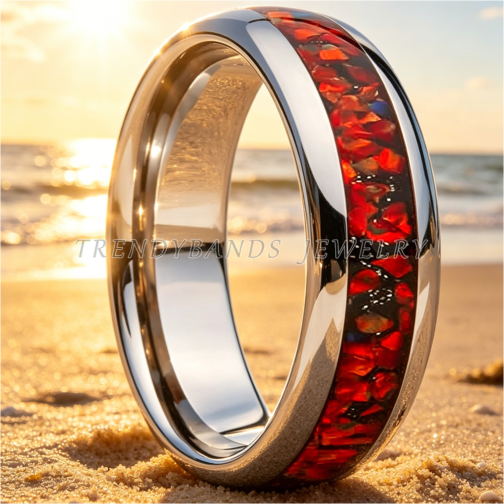 8mm Men's and Women's Wedding  - đánh giá và giá Fitness Tracker Band
