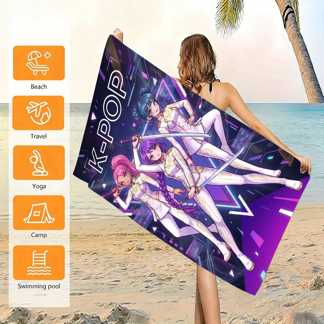 K-POP Style Beach Towel Girl G - đánh giá và giá Yoga Fitness Gifts