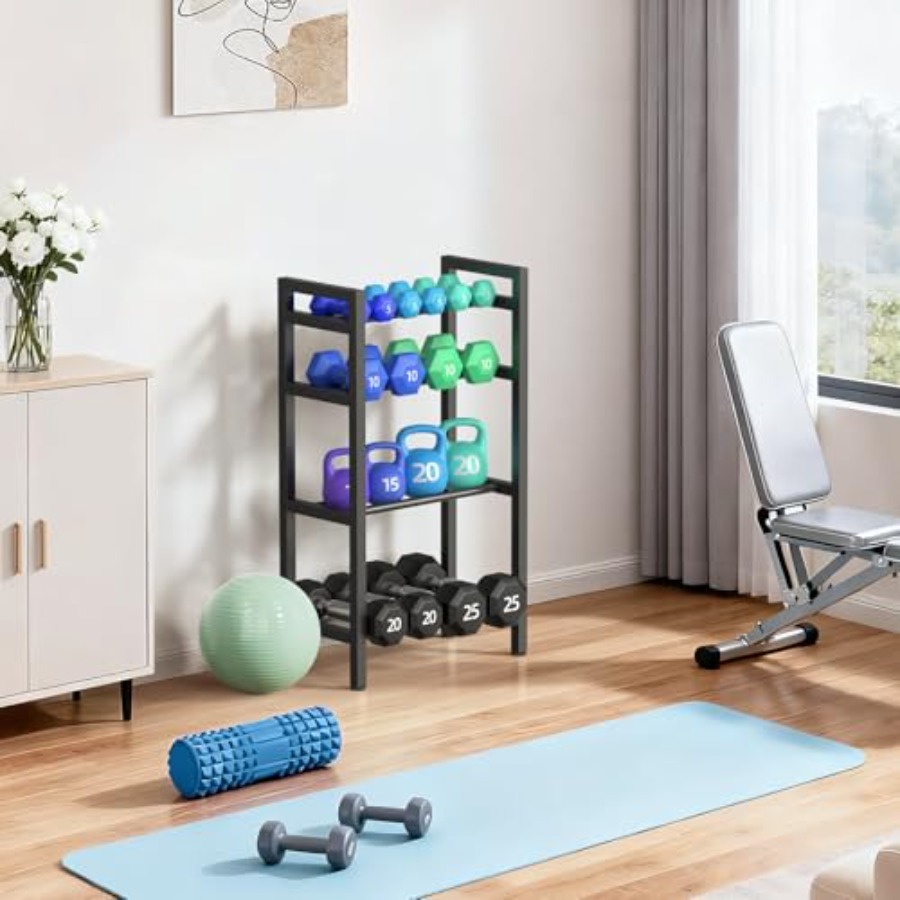 4 Tier Dumbbell RackAdjustable - đánh giá và giá Kettlebell